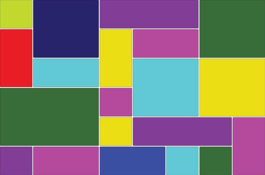 Abstract geometric background with colorful rectangular blocks arranged in a mosaic pattern. Modern illustration vector