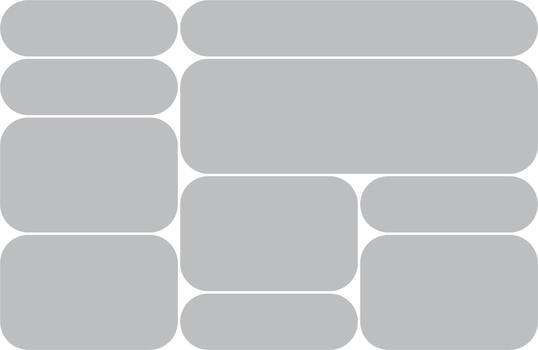 Minimalist geometric layout design for presentations and websites with rounded rectangles vector