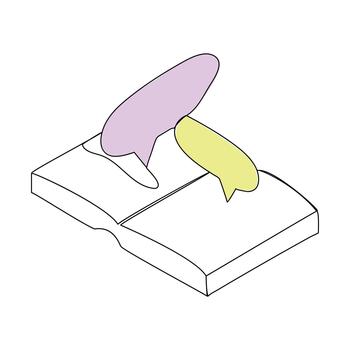 Continuous line depiction of an opening book representing education and learning themes vector