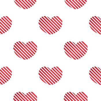 seamless gradient heart pattern with strip theme vector
