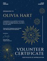new year volunteer certificate template design ideas