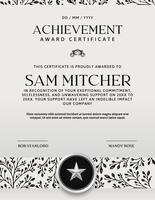 Achievement Award Certificate Template Light Version
