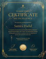 Elegant Certificate of Excellence for Top Sales of The Month template