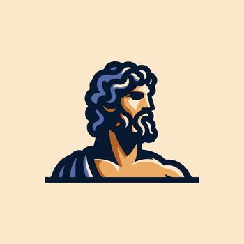 the head of a man with a beard and a beard vector
