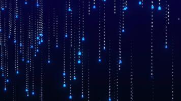 computer binary code-changing-and-digital-rain-falling video