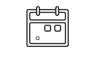 kalender animering på vit bakgrund. inte äter eller dricka. händelse, brytning de snabb tillsammans, tid, fasta. översikt design stil video
