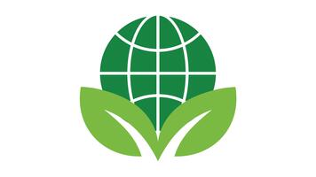 hållbar animation. blad och klot. med återanvändning, återvinna, förnyelse för kol minskning, netto noll, grön energi, eco vänlig begrepp. platt design stil. video