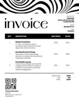 Monochrome Theme Invoice template
