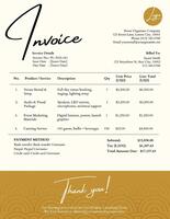 Soft Beige Product Launching Event Invoice template