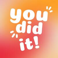 Typographic Focus Congratulation Greeting Card template