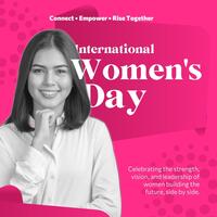 International Women's Day Networking Overlay Theme Card template