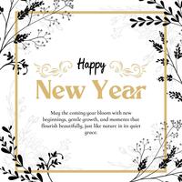 Botanical Square Frame Card template