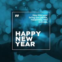 New Year Greeting Card Photo Overlay Template