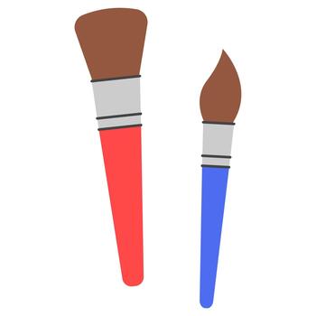 Flat Design Set of Colorful Paint Container Illustration Graphic Element vector