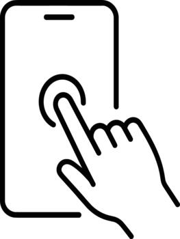 mano prensado teléfono inteligente pantalla, móvil aplicación interacción, digital toque gesto, moderno usuario interfaz, tecnología compromiso, móvil funcionalidad para negocio márketing vector