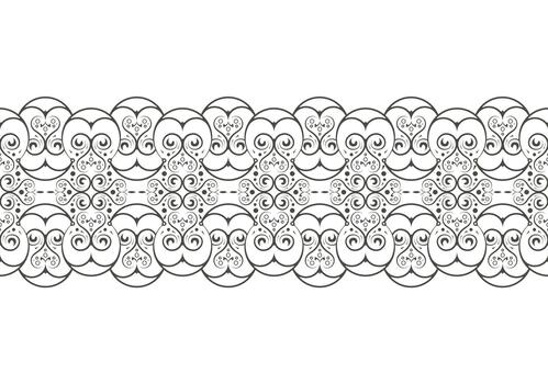 Swirl Repeating Pattern Ornament Border Design Element vector