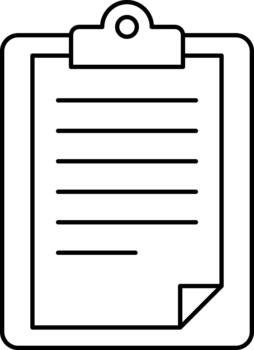Clean Outline Open Folder Documents Icon vector