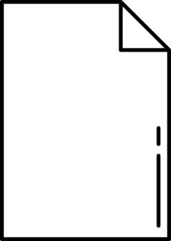 Clean Outline Document File Icon vector