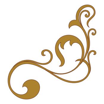 Vintage scroll line, decorative pattern for Thai pattern vector