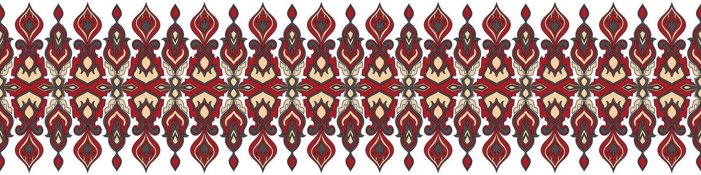 estampado fronteras para tela patrones, alfombra modelo marcos vector