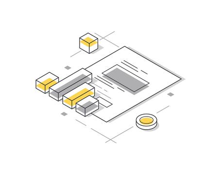 Bars and shapes that symbolize data analysis, making it suitable for infographics and presentations vector