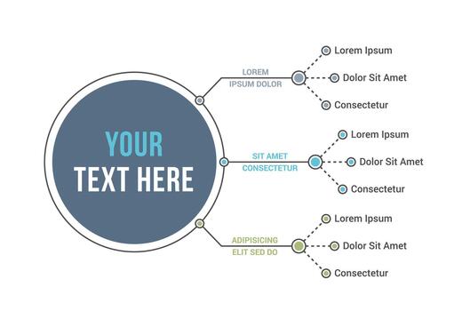 Flowchart with 3 elements, infographic template for web, business, presentations vector