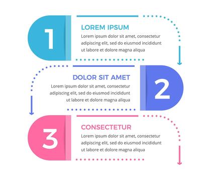 Minimal business infographic design template with three options vector