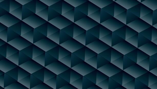Geometric 3D Dark Blue Triangular Pattern vector