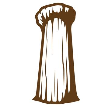 estilizado marrón árbol maletero aislado en blanco antecedentes para naturaleza conceptos y diseño proyectos vector