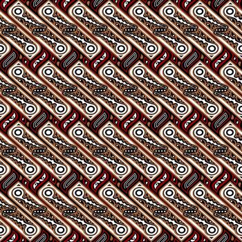 Modern Seamless batik pattern based on Parang Canthel Traditional Batik From Java showing symbol of strength and continuity perfect for textiles and decorative applications vector