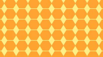 abstrato favo de mel padronizar uma geométrico Projeto com laranja e amarelo hexágonos para fundos video