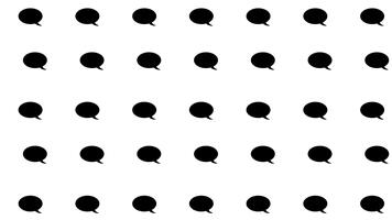 un sin costura bucle movimiento gráfico presentando un minimalista modelo de negro habla burbuja íconos en un limpiar blanco fondo, simbolizando comunicación y diálogo video