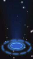 Captivating blue energy portal with mystical particle flow, an abstract digital illustration ideal for dynamic motion backgrounds and science fiction graphic elements video