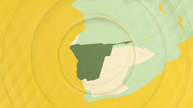 Abstract Map of Namibia and Surrounding Regions with Circular Patterns. vector