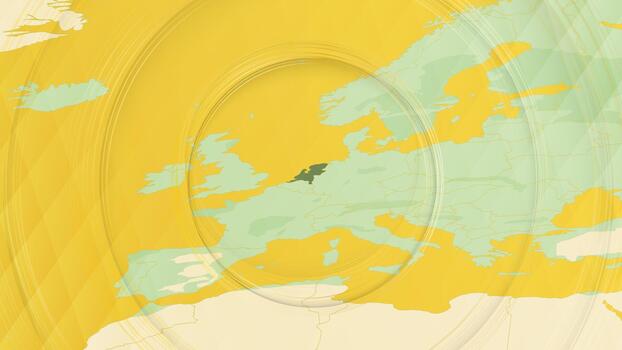 Abstract Map of Netherlands and Surrounding Regions with Circular Patterns. vector