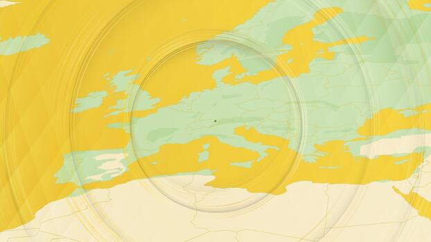 resumen mapa de Liechtenstein y rodeando regiones con circular patrones. vector