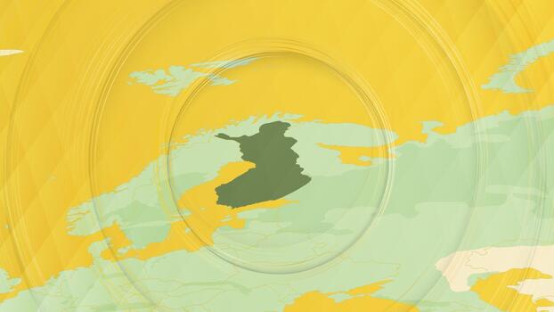 Abstract Map of Finland and Surrounding Regions with Circular Patterns. vector
