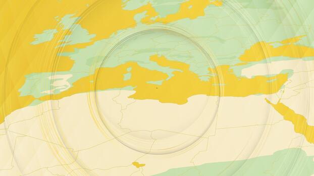 resumen mapa de Malta y rodeando regiones con circular patrones. vector