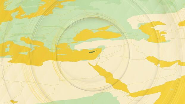 resumen mapa de Chipre y rodeando regiones con circular patrones. vector