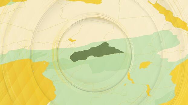 Abstract Map of Central African Republic and Surrounding Regions with Circular Patterns. vector