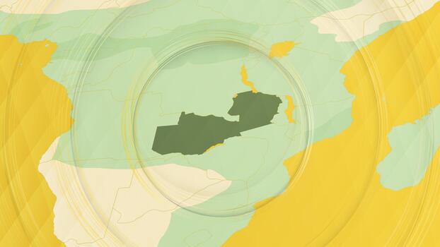 Abstract Map of Zambia and Surrounding Regions with Circular Patterns. vector