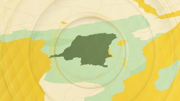 Abstract Map of DR Congo and Surrounding Regions with Circular Patterns. vector