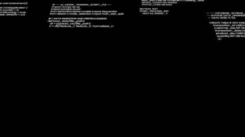 fluindo ai máquina Aprendendo programa código, artificial inteligência e grande dados digital fundo video