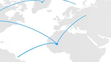 global data nätverk förbindelse värld Karta animerad grafisk. kommunikation och digital rörelse grafik. video