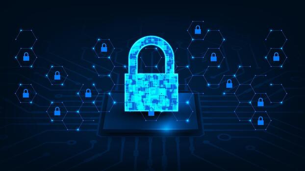 computadora procesadores UPC concepto futurista datos seguridad resumen circuito tablero tecnología antecedentes. vector