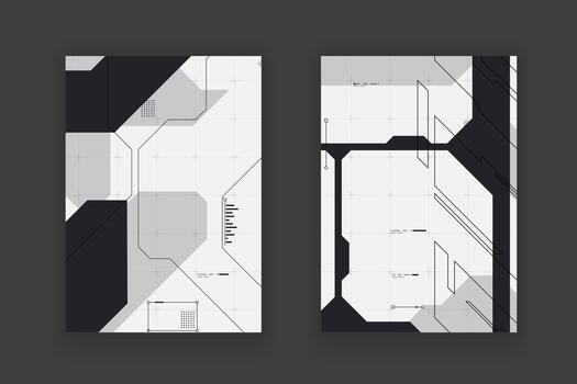 Flat shapes art elements abstract transparent geometric background template banner. vector