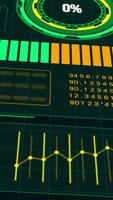 High Tech HUD Dashboard with Radar Style Polygon and Graphs Vertical. video