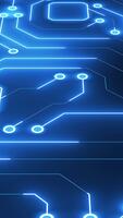 Digital Circuit Board Path in 3D Perspective Vertical Display. video