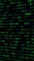 digitale binario codice e dati fluente con profondità verticale. video