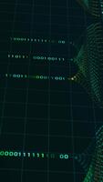 Abstract Digital Data Stream and Binary Code Vertical Background. video